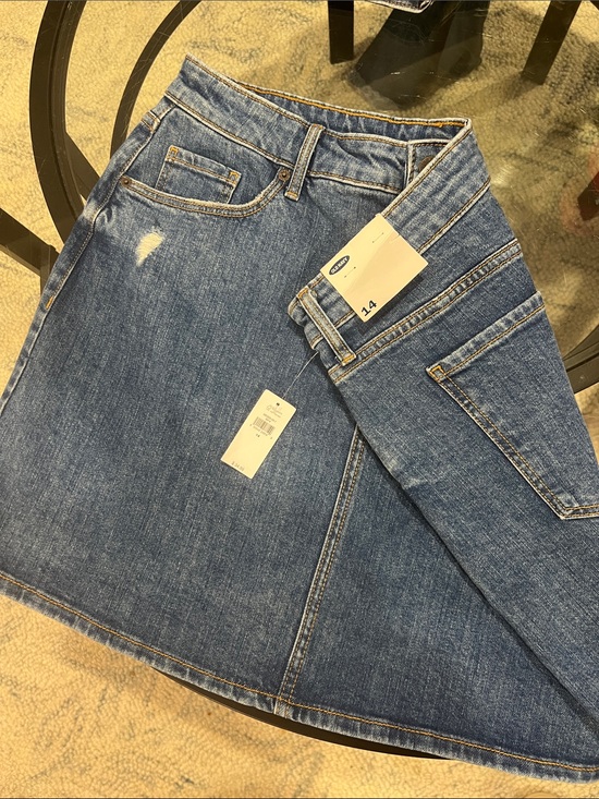 Old Navy Dresses & Skirts - Classic Blue Denim A-Line Skirt NWT  Size 14